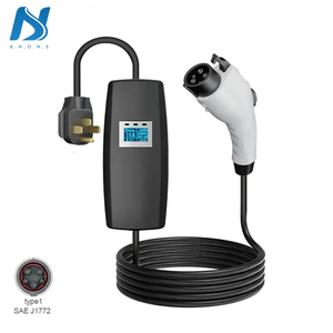 Khons 16a 32a ev charger 3kw 7kw with type 2 or type 1 plug ev portable charger level 2