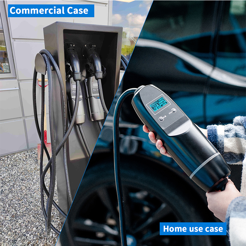 Khons 32a 16a Ev Charger Level 2 Type 2 Or Type 1 Plug With 5m Cable Electric Vehicle Car 5751